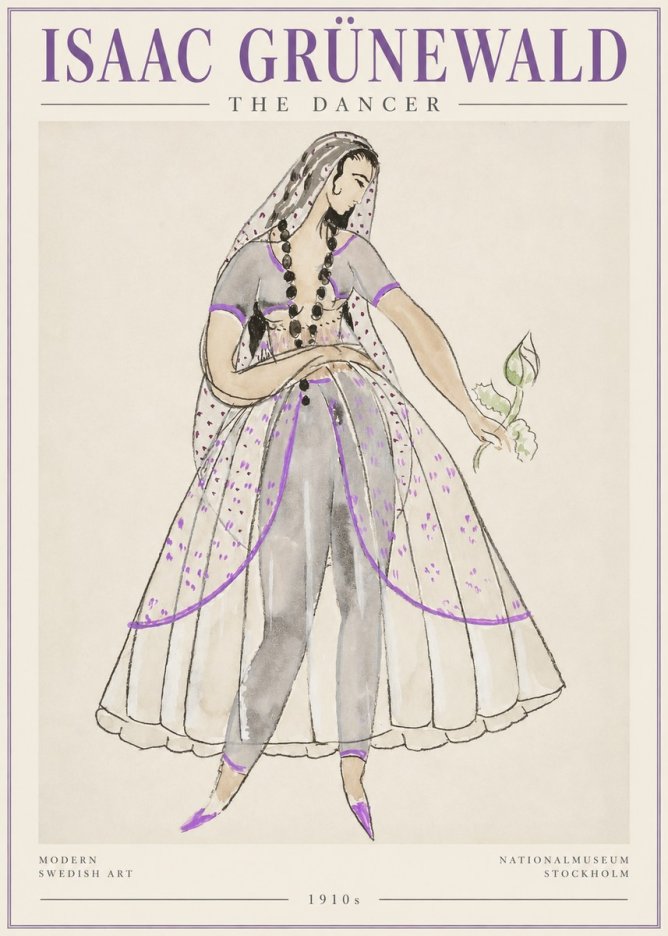 Isaac Grünewald Costume Study IV No3 - Póster