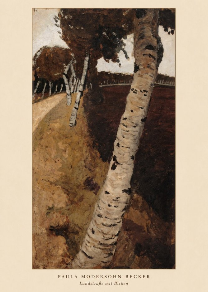 Paula Modersohn-Becker Landstraße Mit Birken No6 - Póster
