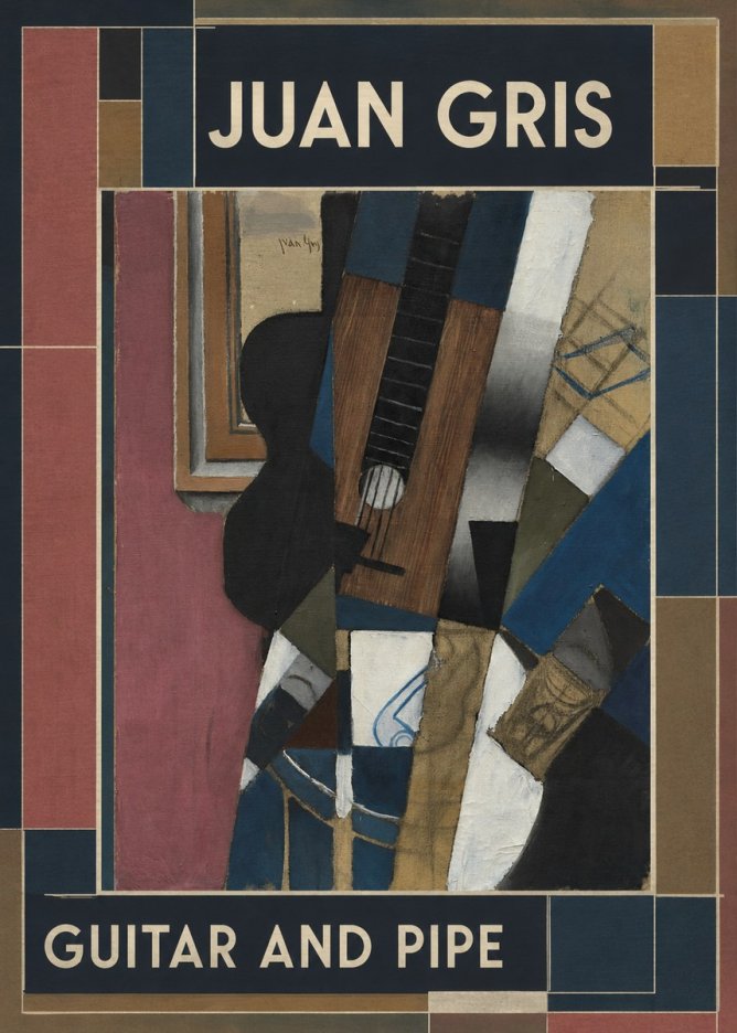 Juan Gris Guitar and Pipe I No1 - Póster