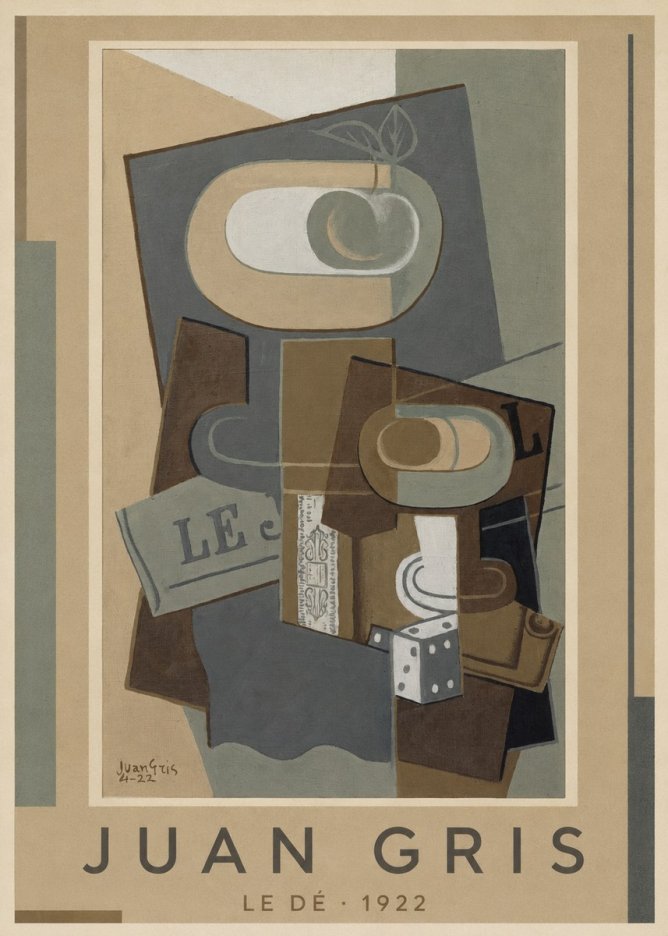 Juan Gris Le Dé No1 - Póster