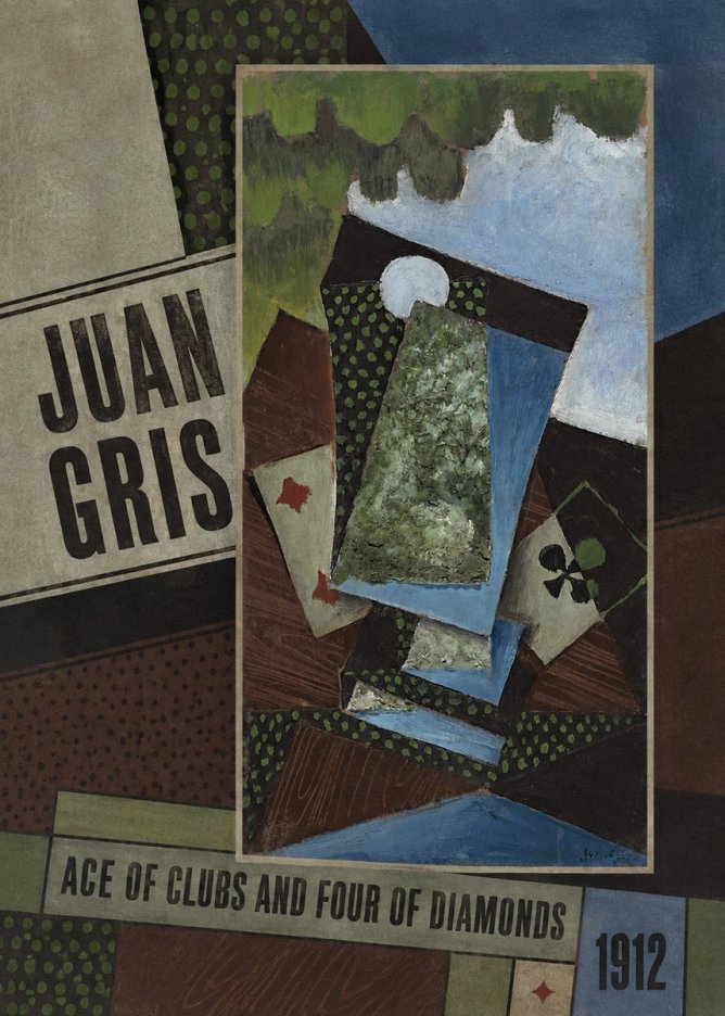Juan Gris Ace of Clubs and Four of Diamonds No4 - Póster