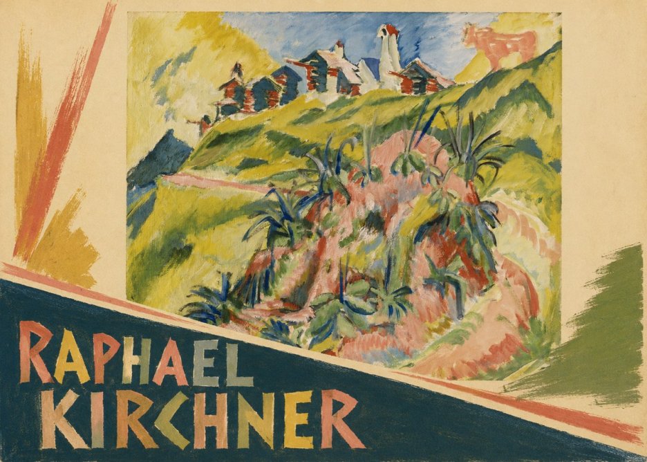 Raphael Kirchner Hillside Dwellings with Alpine Cow No3 - Póster