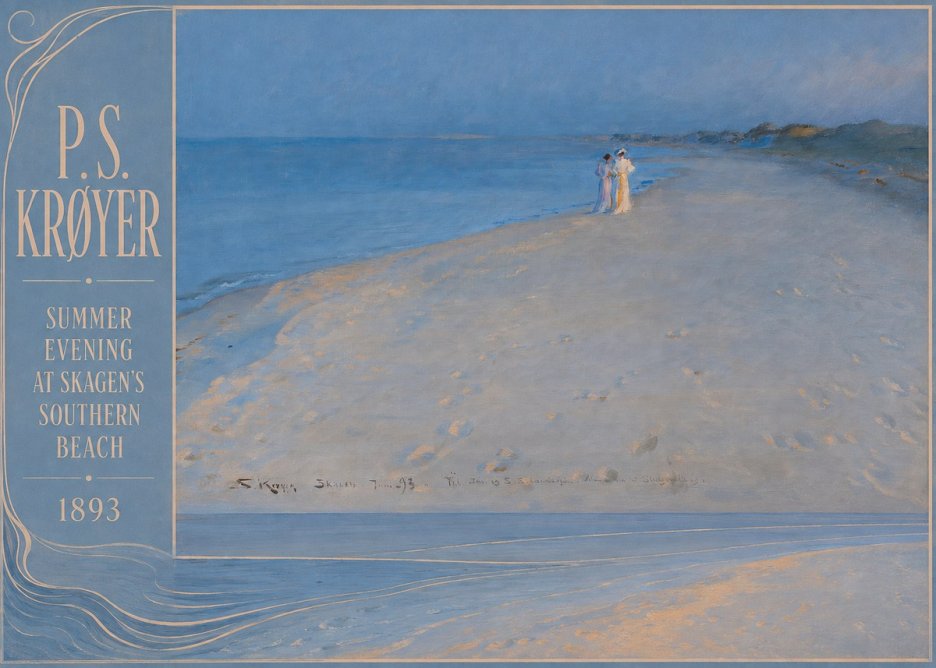 P.S. Krøyer Summer Evening at Skagen's Southern Beach No2 - Póster