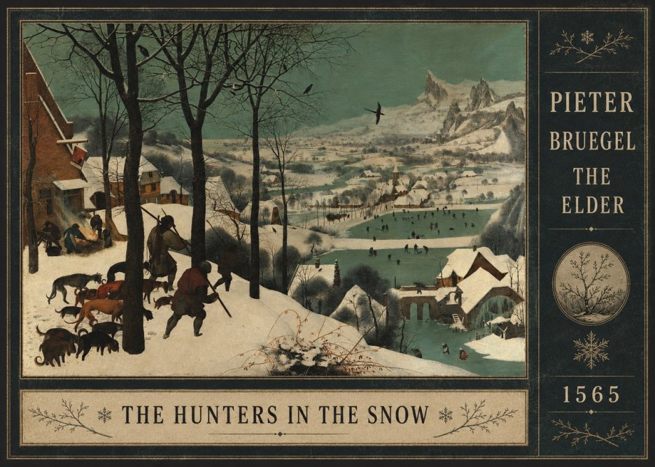 Pieter Bruegel The Hunters in the Snow I No4 - Póster