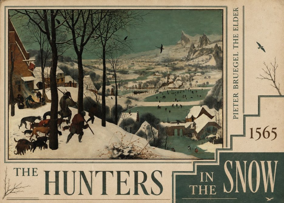 Pieter Bruegel The Hunters in the Snow I No6 - Póster