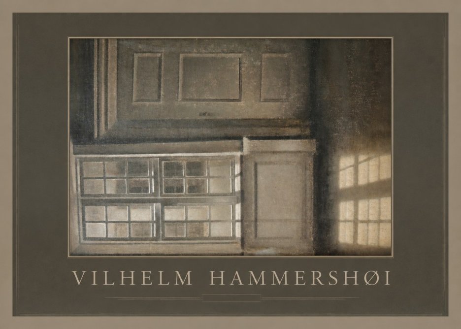 Vilhelm Hammershøi Interior with Window No1 - Póster