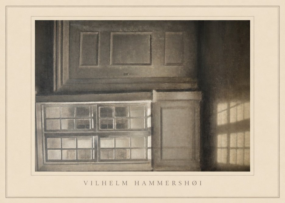 Vilhelm Hammershøi Interior with Window No5 - Póster