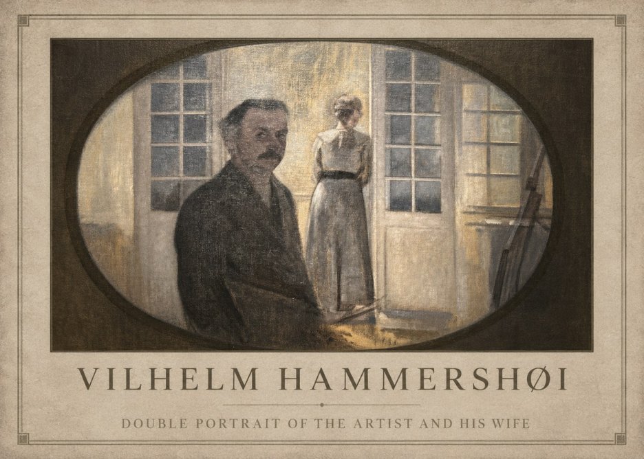Vilhelm Hammershøi Double Portrait of the Artist and His Wife No1 - Póster