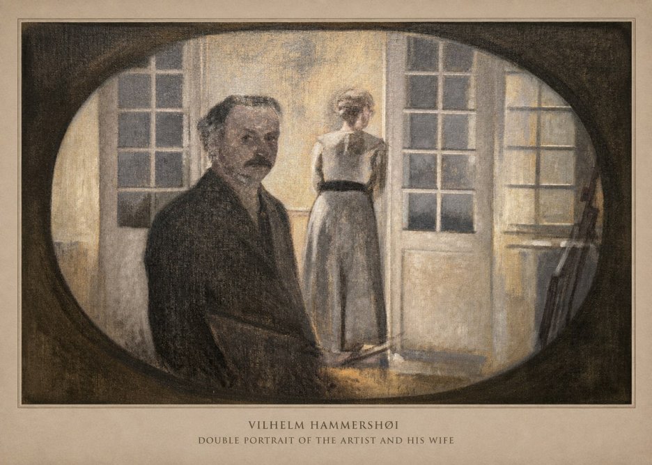 Vilhelm Hammershøi Double Portrait of the Artist and His Wife No6 - Póster