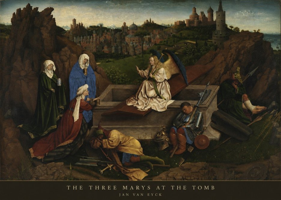 Jan van Eyck The Three Marys at the Tomb No5 - Póster