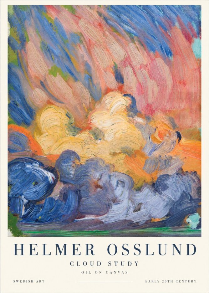 Helmer Osslund Sunset Clouds No2 - Póster