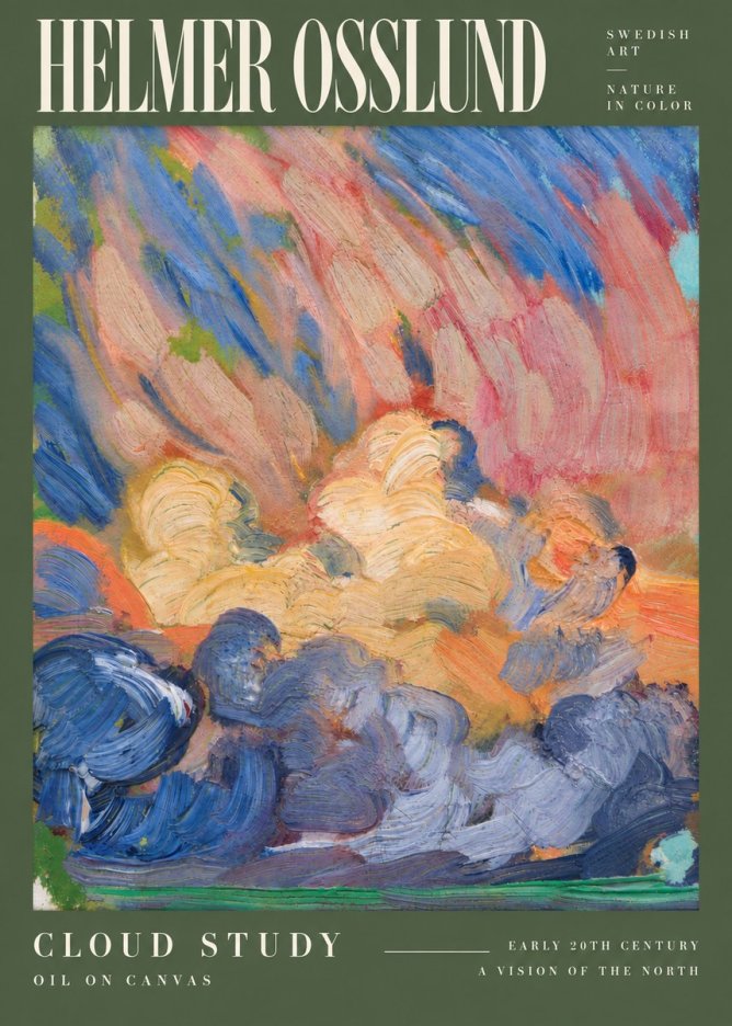Helmer Osslund Sunset Clouds No6 - Póster
