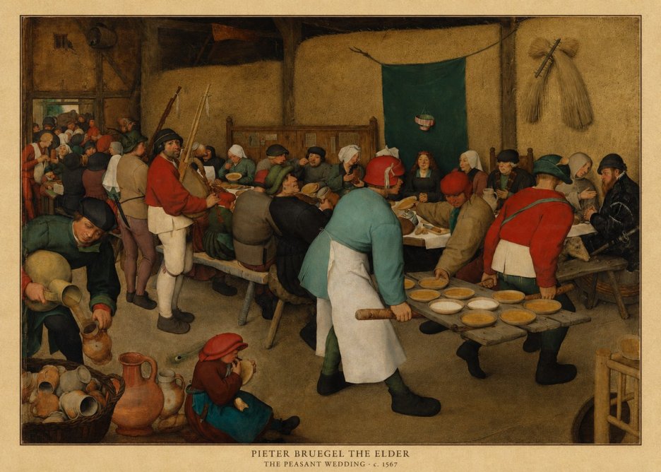 Pieter Bruegel The Peasant Wedding V No5 - Póster