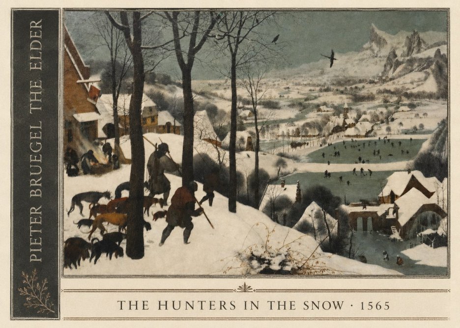 Pieter Bruegel The Hunters in the Snow II No2 - Póster
