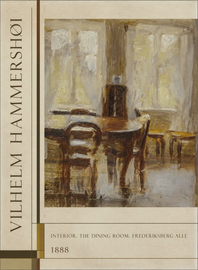 Vilhelm Hammershøi Interior. the Dining Room. Frederiksberg Allé No2 - Póster