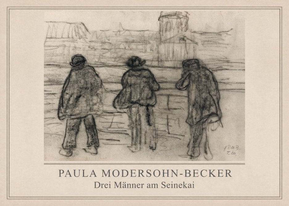 Paula Modersohn-Becker Drei Männer Am Seinekai No2 - Póster