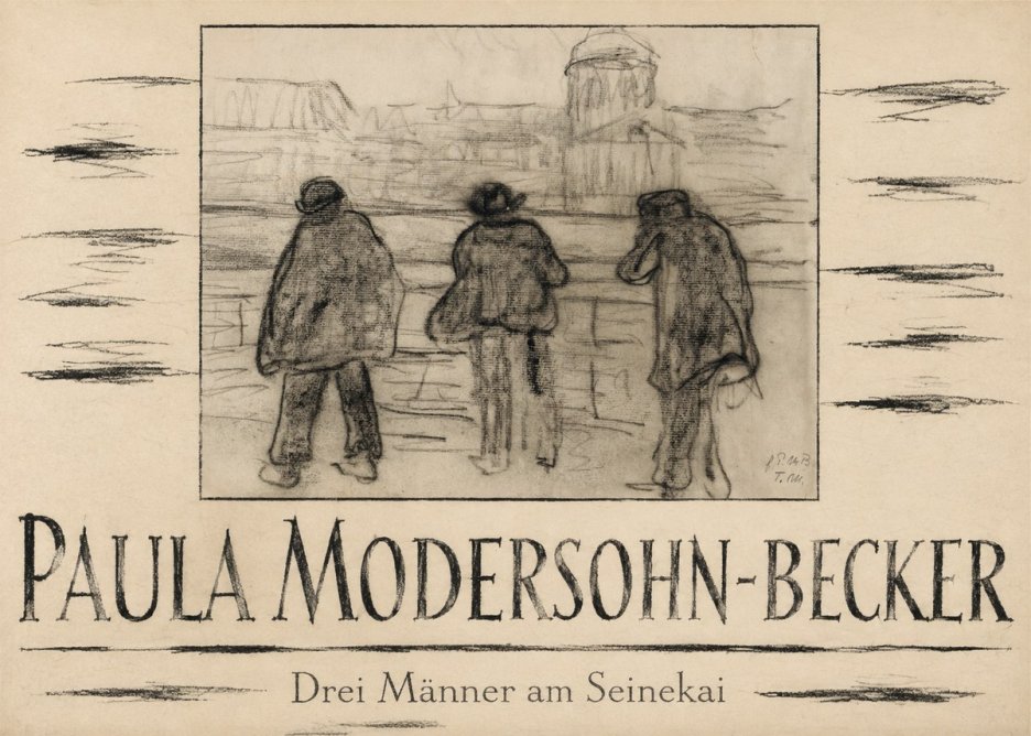 Paula Modersohn-Becker Drei Männer Am Seinekai No4 - Póster