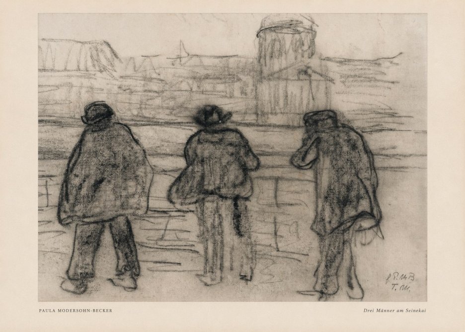 Paula Modersohn-Becker Drei Männer Am Seinekai No5 - Póster