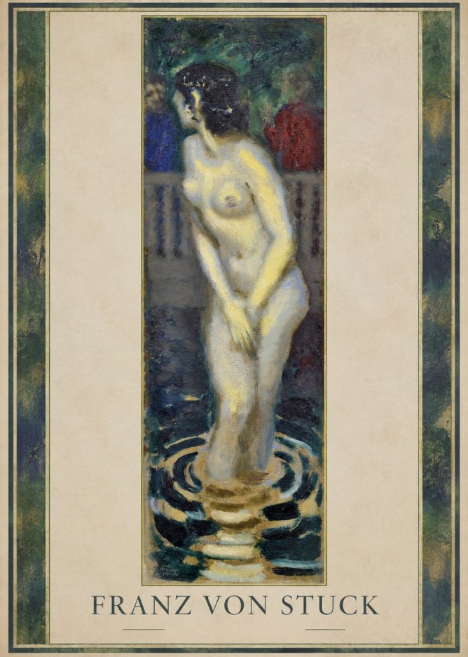 Franz von Stuck The Bather No1 - Póster