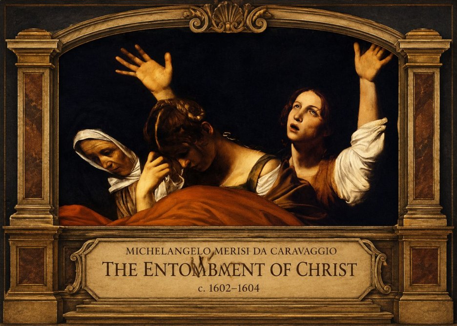 Michelangelo Merisi da Caravaggio The Entombment of Christ I No3 - Póster