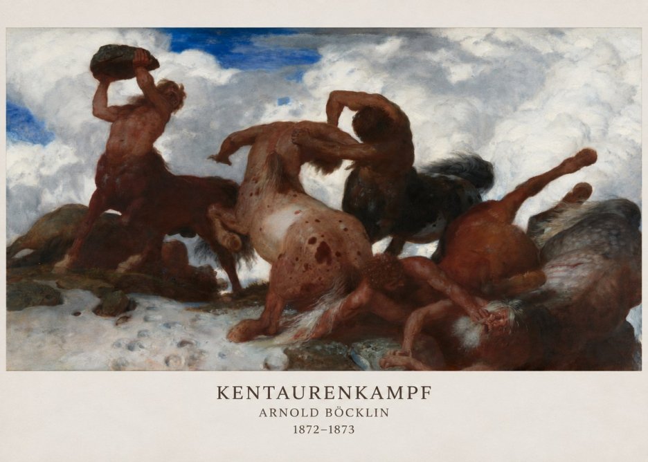 Arnold Böcklin Kentaurenkampf No2 - Póster