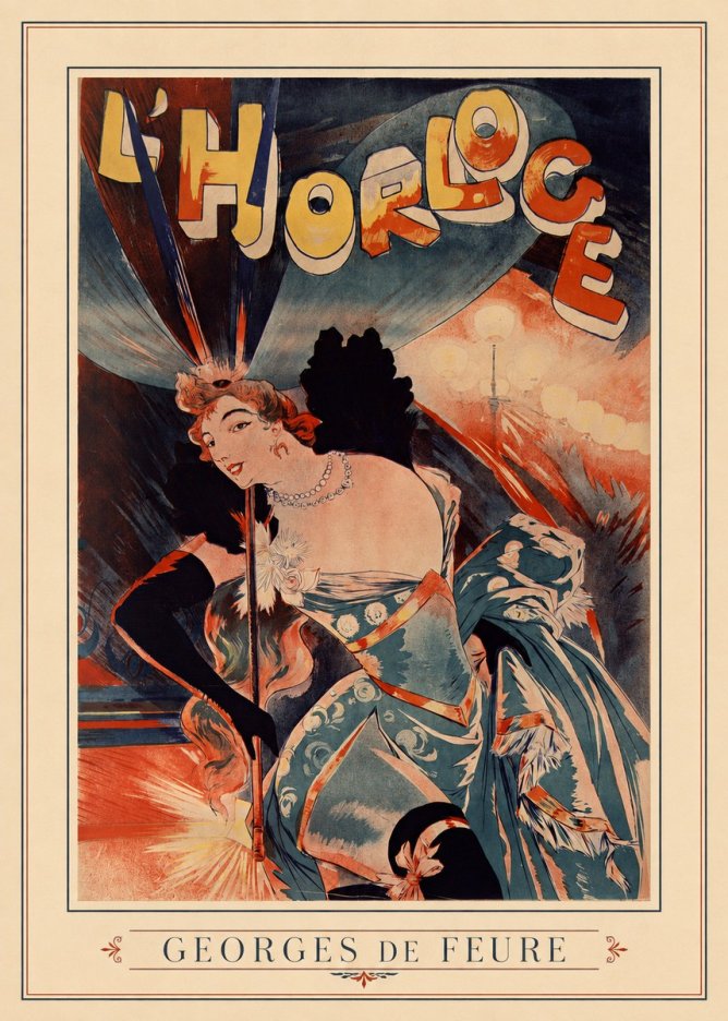 Georges de Feure L'horloge II No4 - Póster