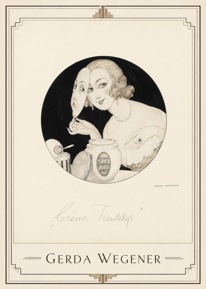 Gerda Wegener Crème Teindelys I No1 - Póster