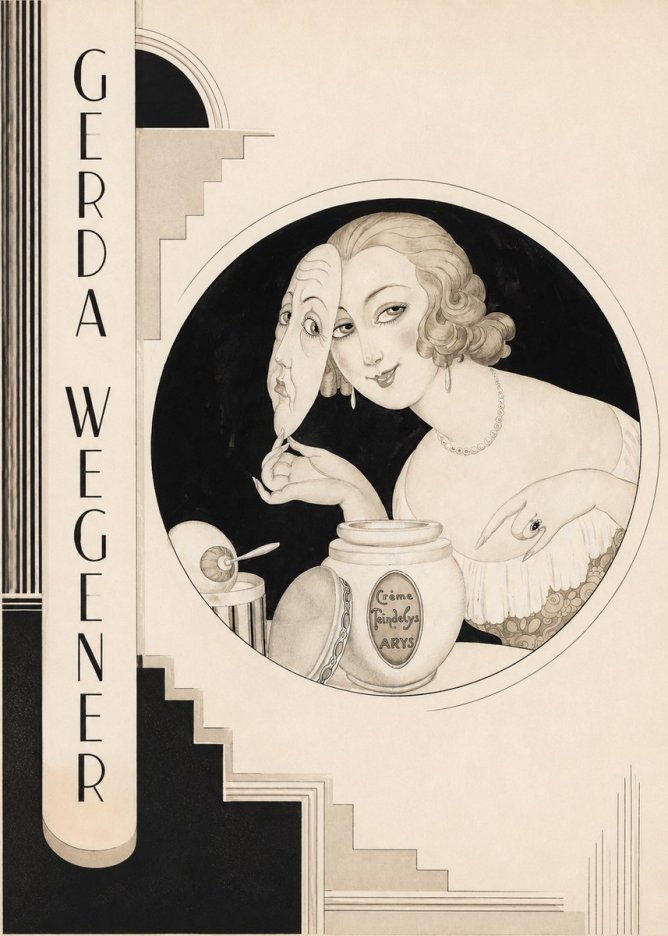 Gerda Wegener Crème Teindelys I No2 - Póster