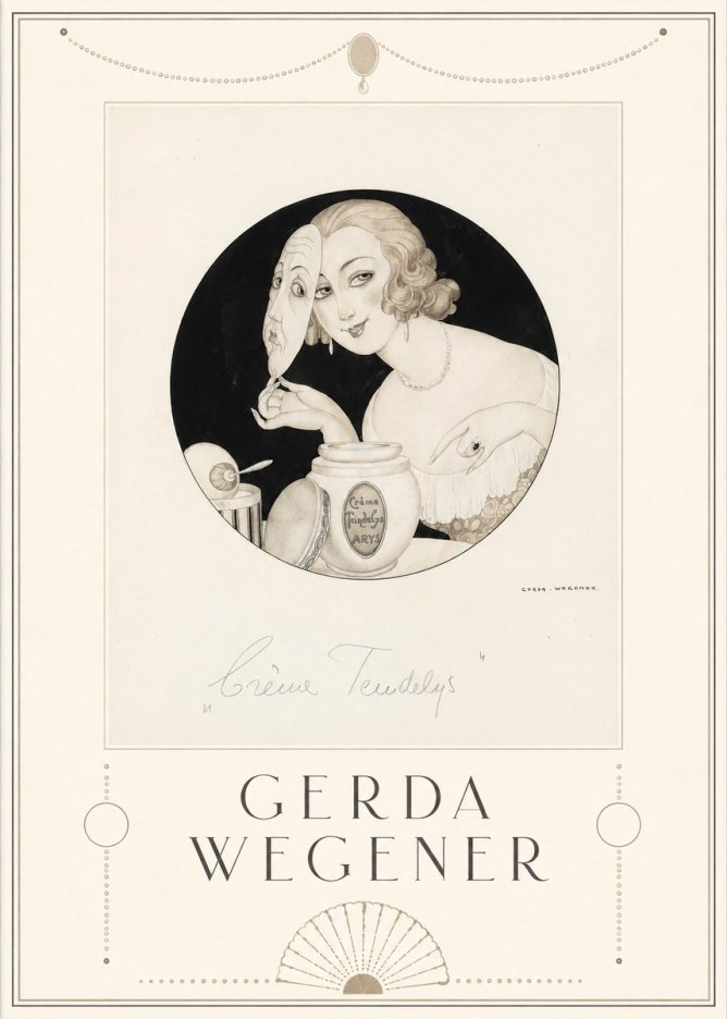 Gerda Wegener Crème Teindelys I No5 - Póster