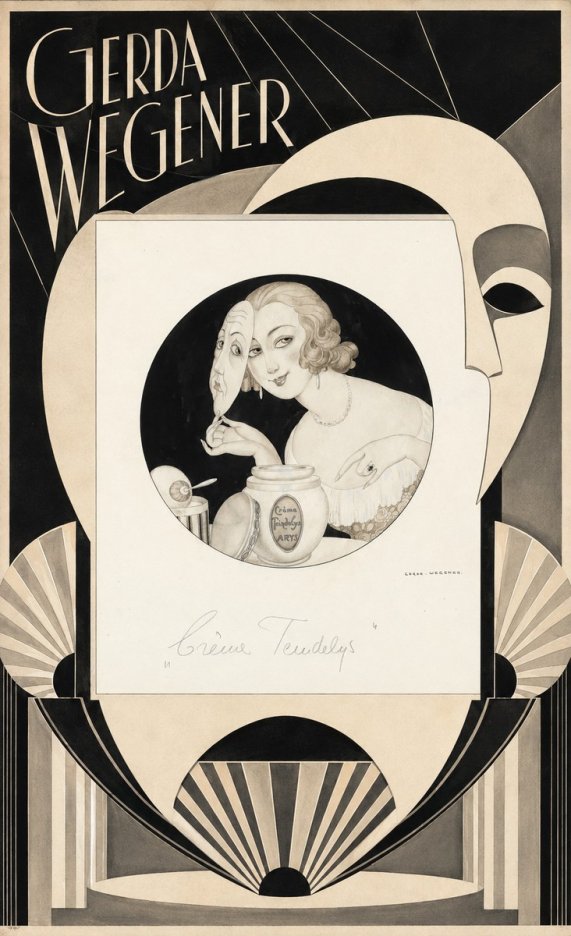 Gerda Wegener Crème Teindelys I No6 - Póster