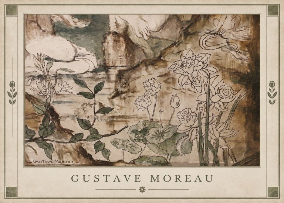 Gustave Moreau Floral Study No3 - Póster