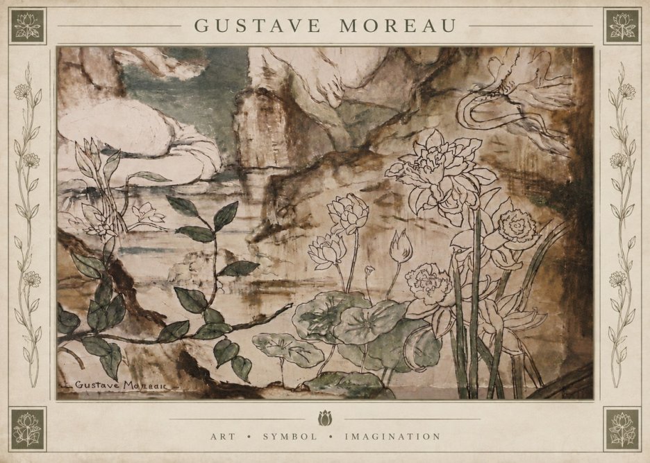Gustave Moreau Floral Study No5 - Póster