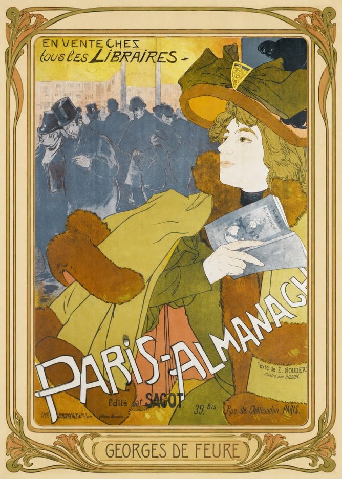 Georges de Feure Paris-almanach I No1 - Póster