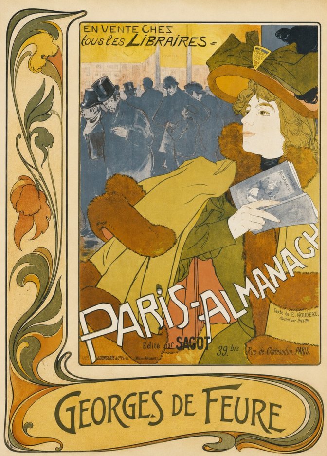 Georges de Feure Paris-almanach I No2 - Póster