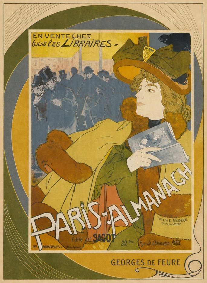 Georges de Feure Paris-almanach I No3 - Póster