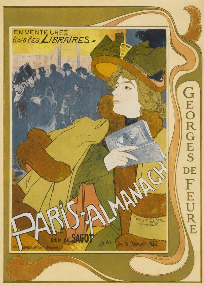 Georges de Feure Paris-almanach I No4 - Póster