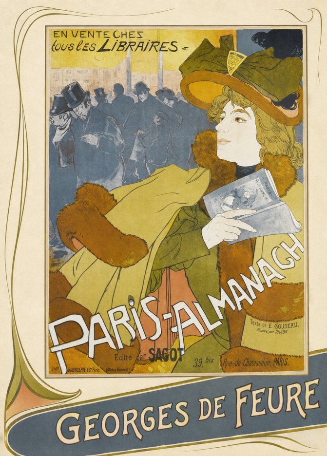 Georges de Feure Paris-almanach I No5 - Póster