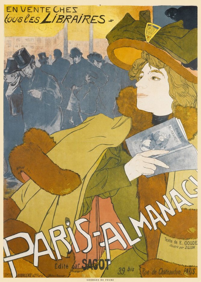 Georges de Feure Paris-almanach I No6 - Póster