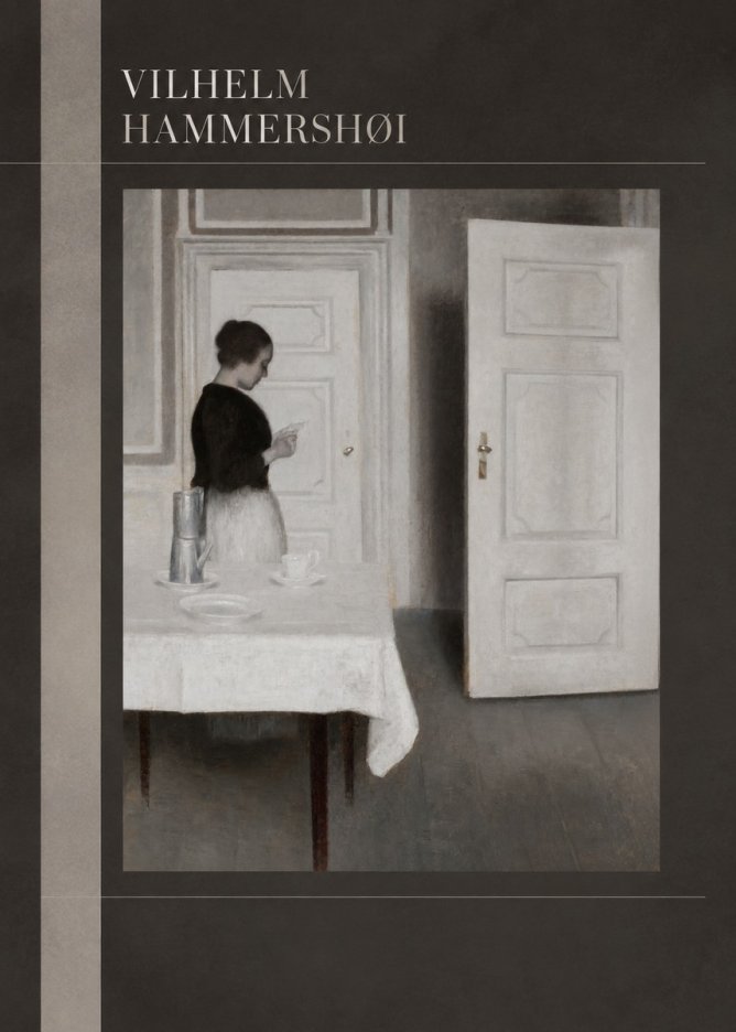 Vilhelm Hammershøi Interior with a Woman Reading a Letter No5 - Póster