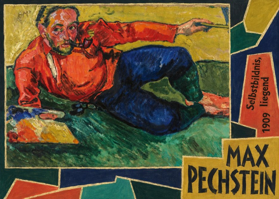 Max Pechstein Selbstbildnis, Liegend No5 - Póster