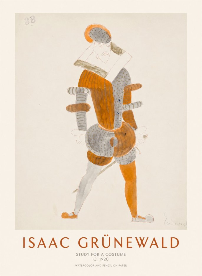 Isaac Grünewald Study for a Costume II No1 - Póster