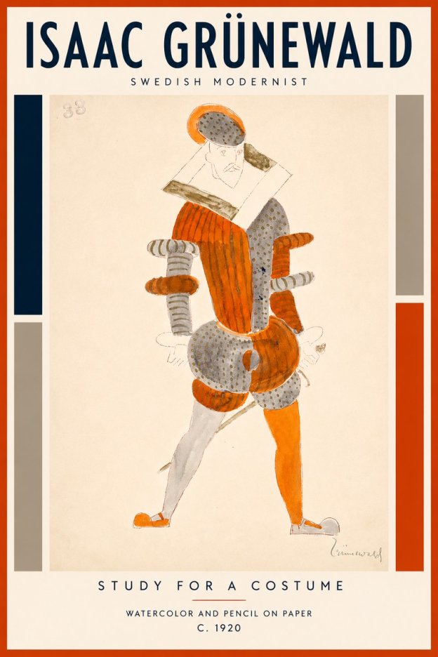 Isaac Grünewald Study for a Costume II No2 - Póster