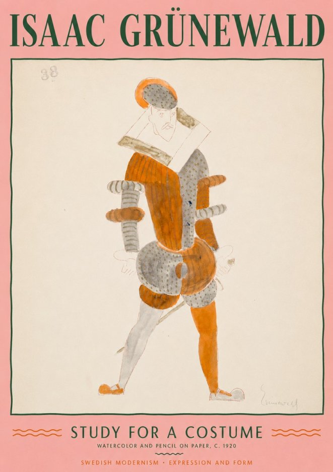 Isaac Grünewald Study for a Costume II No4 - Póster