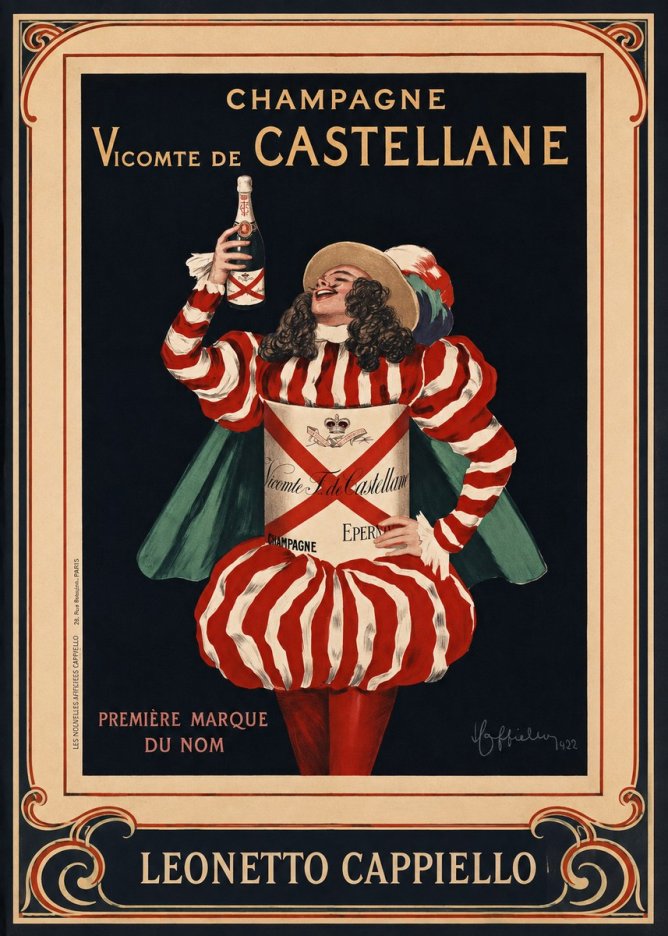 Leonetto Cappiello Champagne Vicomte De Castellane No1 - Póster
