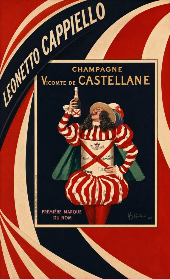 Leonetto Cappiello Champagne Vicomte De Castellane No5 - Póster
