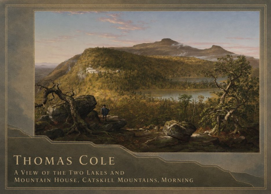 Thomas Cole A View of the Two Lakes and Mountain House, Catskill Mountains, Morning No2 - Póster