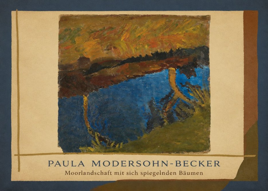 Paula Modersohn-Becker Moorlandschaft Mit Sich Spiegelnden Bäumen No1 - Póster