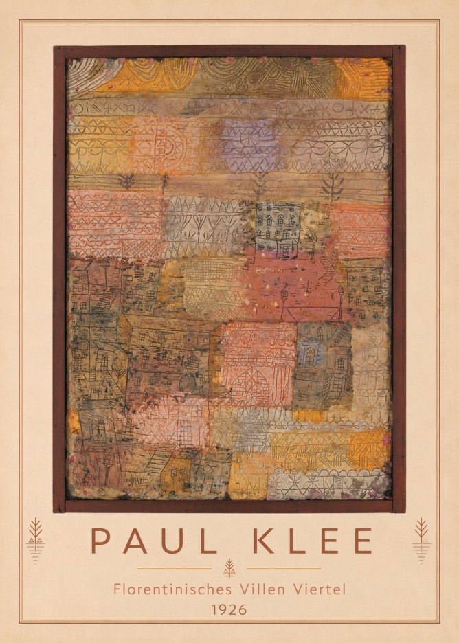 Paul Klee Florentinisches Villen Viertel No3 - Póster