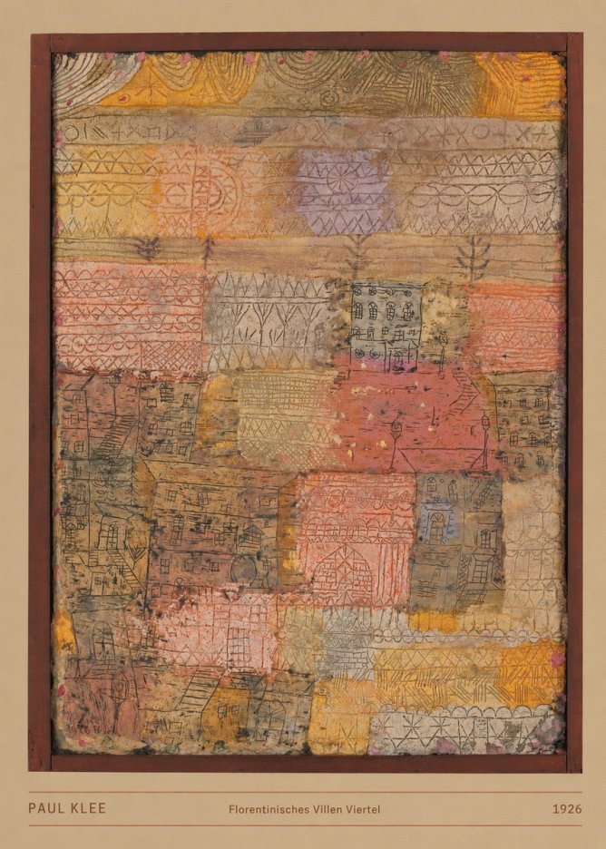 Paul Klee Florentinisches Villen Viertel No5 - Póster