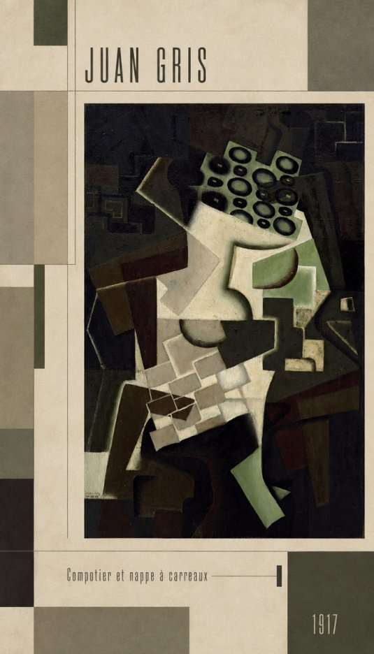Juan Gris Compotier Et Nappe À Carreaux No3 - Póster